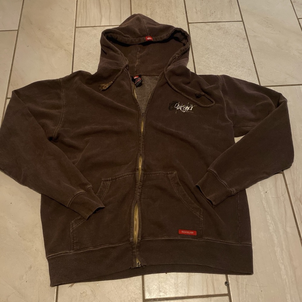 Quicksilver Men's Brown Hooded Jacket